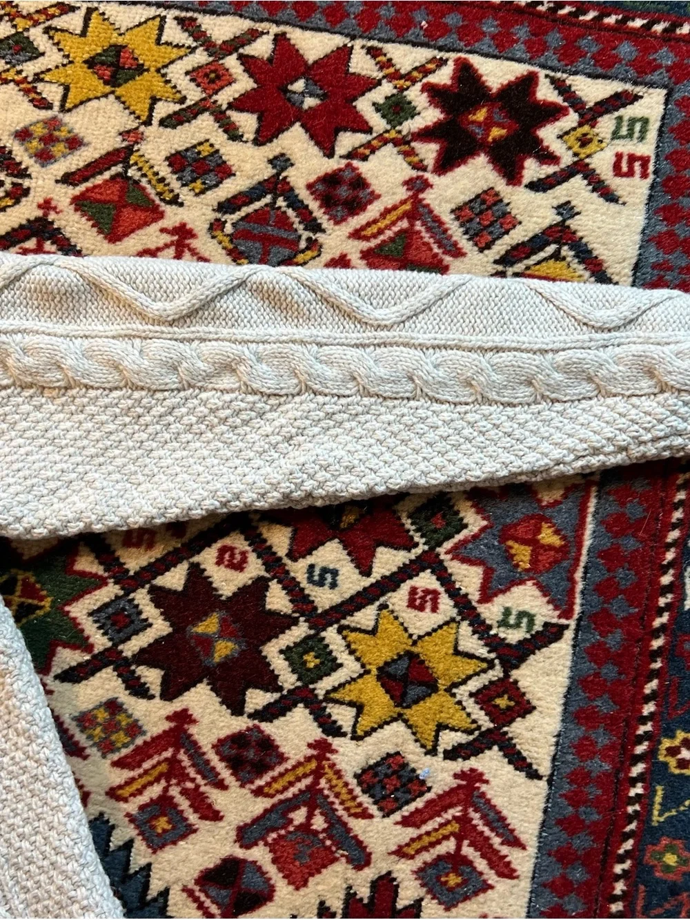 GAP Kids Cream Cable-Knit‎ Mock Neck Sweater